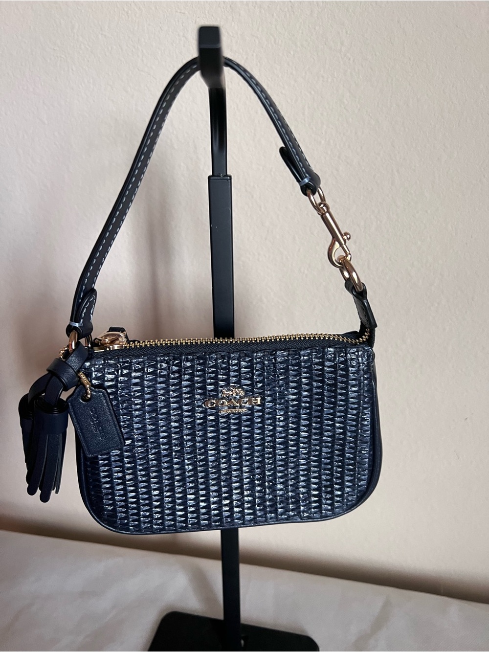 Coach Nolita Navy Woven Leather